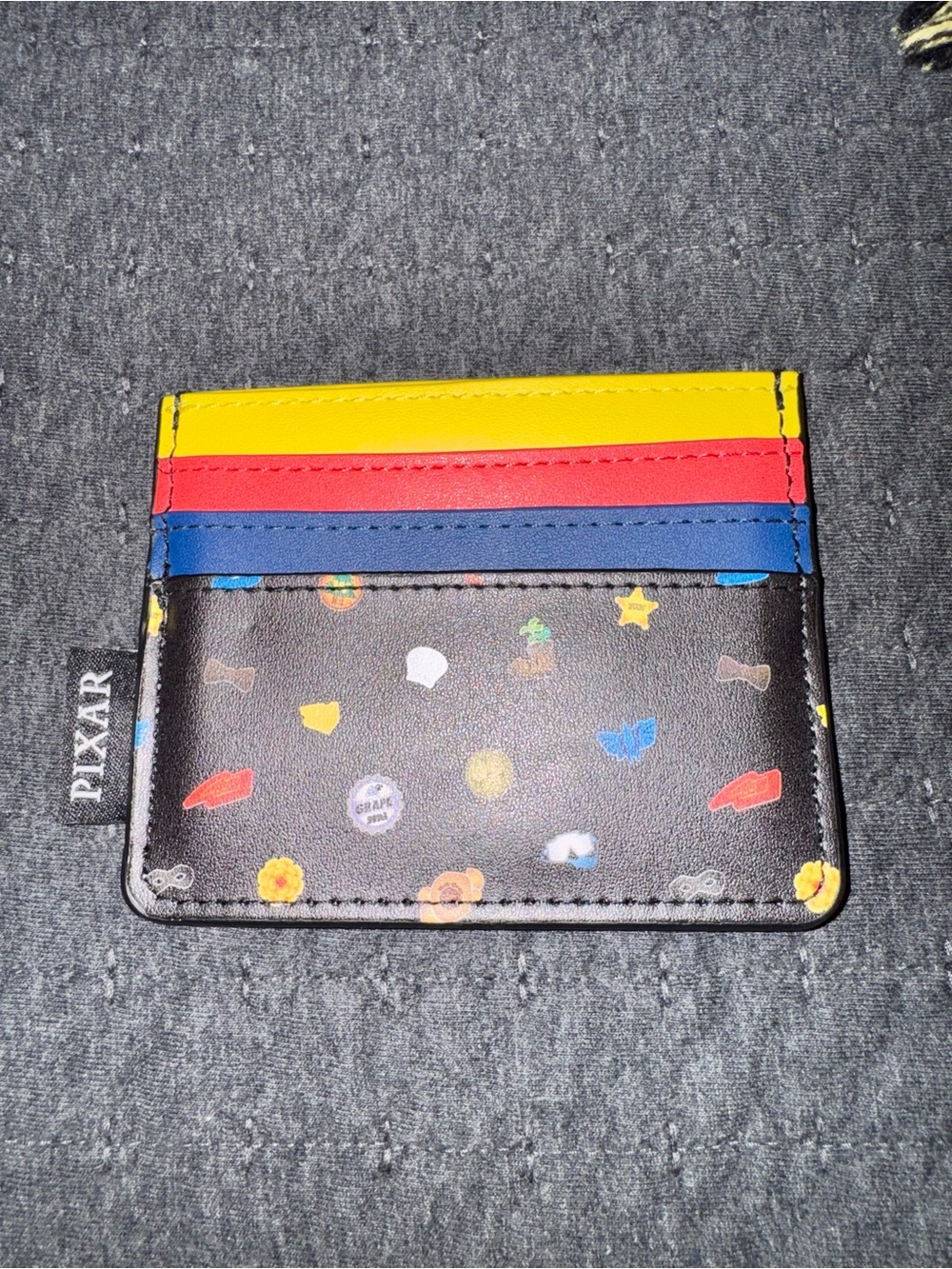 Pixar Black Multi-Color Card Holder